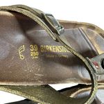 Birkenstock  Brown Leather Jeweled Thong Footbed Sandals Size 39 Photo 2