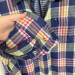 Catherines Plaid Garden Flannel Colorful Soft Comfort Summer Top Size 1X Blue Photo 4