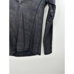 HPE Black Metallic Bronze 1/4 Zip Moto Jacket Pullover Textured Women Small Photo 4