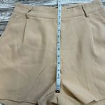 Missguided Women's Tailored Basic Shorts 6 Beige Tan Light Brown High Rise Pleat Photo 8