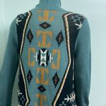 Ecote Ecoté Urban Outfitters Blue Intarsia Patterned Shawl Cardigan - Size M Photo 8