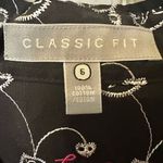 Foxcroft  black embroidered hearts blouse Photo 4