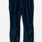Free People Oxanna Deep Jewel Green Velvet Flare Pants Cropped Size 27 Photo 2