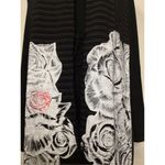 Lauren Moshi New. black floral stripe scarf. Retails $169 Photo 12