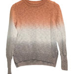 Faherty Muir Dip Dye Sweater Organic Cotton Ombre Size S Orange White Beige Photo 0