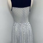 Lollipop Star Womens Sleeveless Tank Dress Size M White Navy Polka Dot USA Size M Photo 3