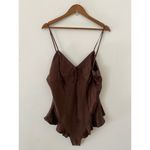 SKIMS NWT  Bodysuit Silk Spandex Teddy Cocoa Chocolate Brown 2X Lingerie Photo 3