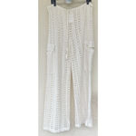 l*space NWT L* X Anthropologie Sundown Cargo Pant Wide Leg Ibiza Crotchet Cover Up Photo 4