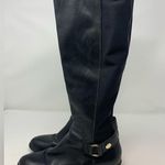 Steve Madden  Ryder Black Leather Textile Riding Boot Size 8.5 Photo 1