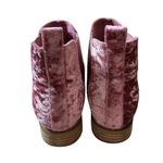 Toms  Ella Faded Rose Pink Crushed Velvet Ankle Boots Women's US 10 EU 42 Photo 5