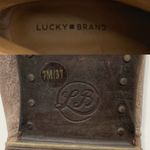 Lucky Brand Breah Double Zipper Low 2" Stacked Heel Brown Suede Ankle Boot 7 Photo 7