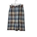Vintage Country Suburbans Wool Blend Plaid Skirt Size 10 Tan Photo 5