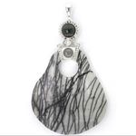 HUGE Sajen Offerings Picasso marble pendant Black Photo 0