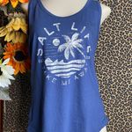 Salt Life NWOT Washed Navy DRIFT AWAY RacerBack Tank Top MEDIUM Photo 1