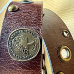 Women’s VTG Belt Sangriorgio Brown Brass Medallions Made in Italy Luxury M Photo 1