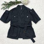 Free People XS Black Cargo Utility Jacket In Our Nature Photo 1