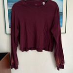 Adidas  long sleeve crop with foil details xl burgundy and bronze Photo 0