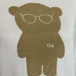Emporio Armani Manga Bear in Gold Crew Neck White Sweater Size EU 42/ US M Photo 7