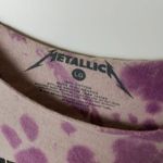 Oversized Metallica T Shirt Crop Top Metal Rock Band Skull Eyes Tie Dye Graphic Size L Photo 3