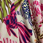 NWT Prairie New York Green Halter Top Sleeveless Dress Multicolor Fish Pattern Size XS Photo 3