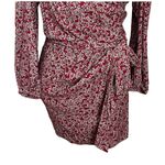 Ba&sh  Camille Wrap Dress In Carmin Floral Mini V Neck Red Women’s Size XS Photo 2