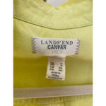 Lands' End Lands’ End Canvas Linen Shirt Preppy Quiet Luxury Y2K Minimal Button up Lemon Photo 3