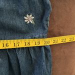 Vintage Embroidered Denim Dress with Pockets size‎ Large Blue Photo 4