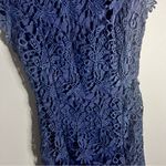 Lulus  navy blue lace open back mini dress Photo 6