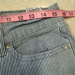 Levi's  524 Ultra Low Rise Skinny Leg Jeans with a blue and white striped pattern Photo 3