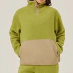 Allbirds NWT Women's XS Fluff Fleece Pullover Wool Blend Jacket Hazy Lime Green Photo 0