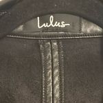 Lulus 🖤 “Polished Attitude” Black Vegan Leather Button-Up Top – Size Medium Photo 5