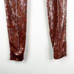 Anthropologie Sabina Musayev Pants Womens S Blush Pink Crushed Velvet Joggers Photo 7