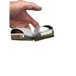 Spiegel Vintage  White Peep Toe 
Slingback Flats Size 8‎ Adjustable Strap Shoes Photo 4