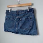 Hollister y2k  Denim Mini Skirt Blue Distressed Low Rise Size Women's 30 Photo 3