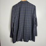 NWT Stitch Fix Liverpool Boyfriend Blazer In Navy/Khaki Plaid Stretchy Size 2X Blue Photo 2