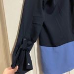 Talbots  Navy and White Blouse Photo 4