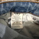 OAT New York High Rise Wide Leg Cropped Jeans Frayed Hem Size 29 Photo 4