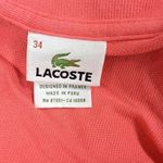 Lacoste  Polo shirt pink 100% cotton xxs Photo 3