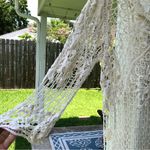 None White Crochet Lace Floral Embroidered Scoop-neck Tunic Top Swim Coverup Photo 3