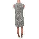 Sail To Sable STS Gold Metallic Tweed Sleeveless Shift Dress Size 4 Navy Photo 1