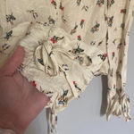 Urban Outfitters  Cream Floral Blouse Size Small Photo 1