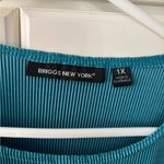 Briggs New York  Blouse Teal Green Pleated Scoop Neck‎ sleeveless Shirt. size 1X Photo 1