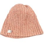 Tahari Ribbed Chenille Mauve Rose Gold Pom Pom Beanie Cap OS Photo 5