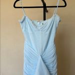 House Of CB NWOT House‎ of Cb Gabbi Blue Ice water Ruffle front Mesh Cocktail Dress sz M Photo 6