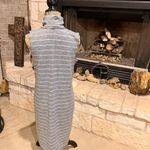 Old Navy  Gray and White Striped Midi Dress Photo 3