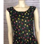 American Vintage Vintage Y2K Floral black Sheer Sleeveless Dress with red & yellow tulips size 8 Photo 2