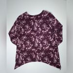Carol Rose  Plum Paisley Blouse with Embellished Collar 💜 Photo 7