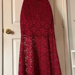 Macy's Burgundy Evening Gown Photo 5