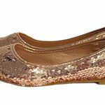 Yoki Sz 6  Urban 378 Rose Gold Sequins Flat Ballet Pointed Shoes Photo 5
