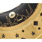 Disney Jasmine Aladdin Bucket Bag/Crossbody Handbag Chain Link Fringe Black New Photo 4